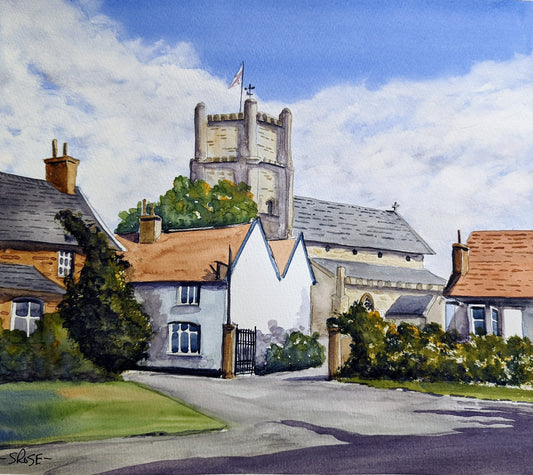 Orford Village in Suffolk, England (watercolor)