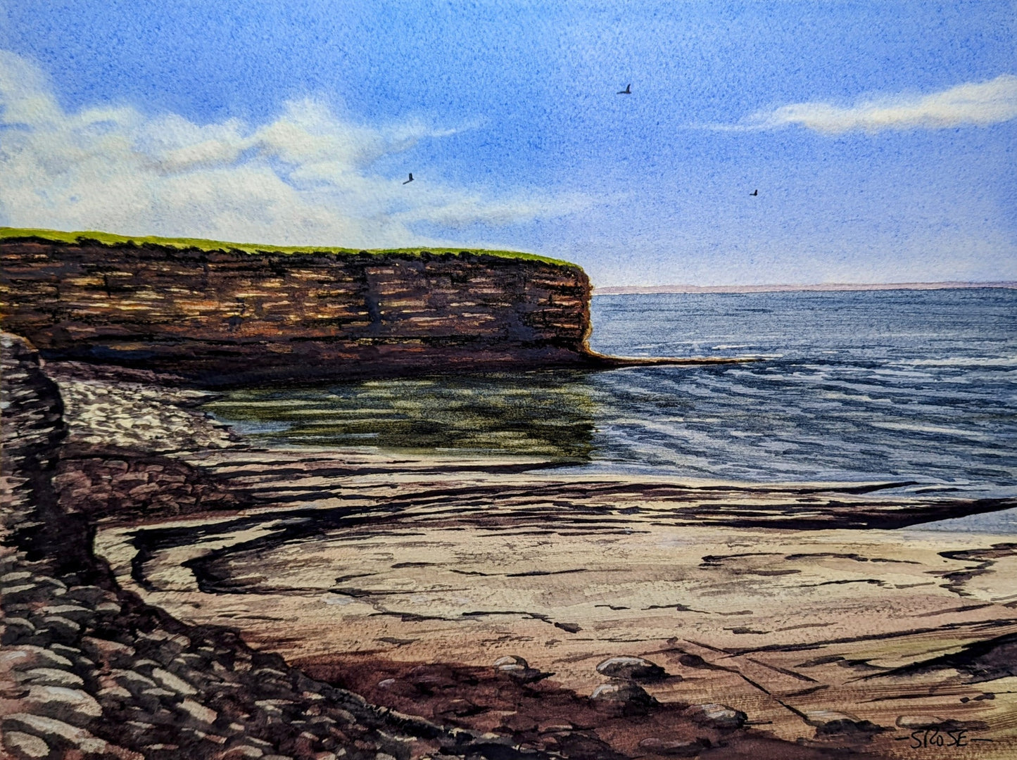 No. 2 Cove, Bell Island, Newfoundland (original watercolor painting)
