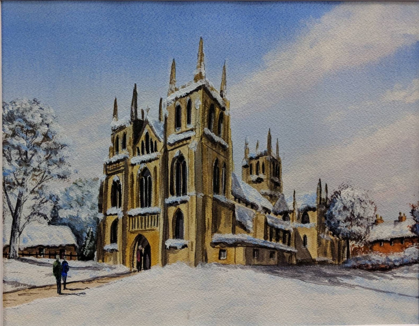 Cathedral inspired by Charles Evans (watercolor painting)
