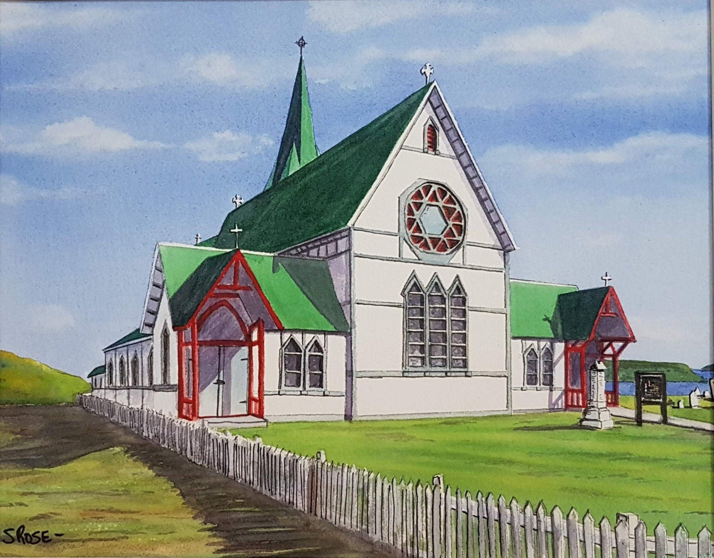 St. Paul's Church in Trinity, Newfoundland (Print)
