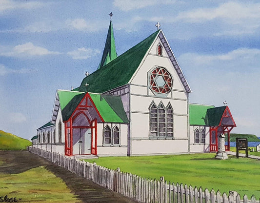 St. Paul's Church in Trinity, Newfoundland (Print)