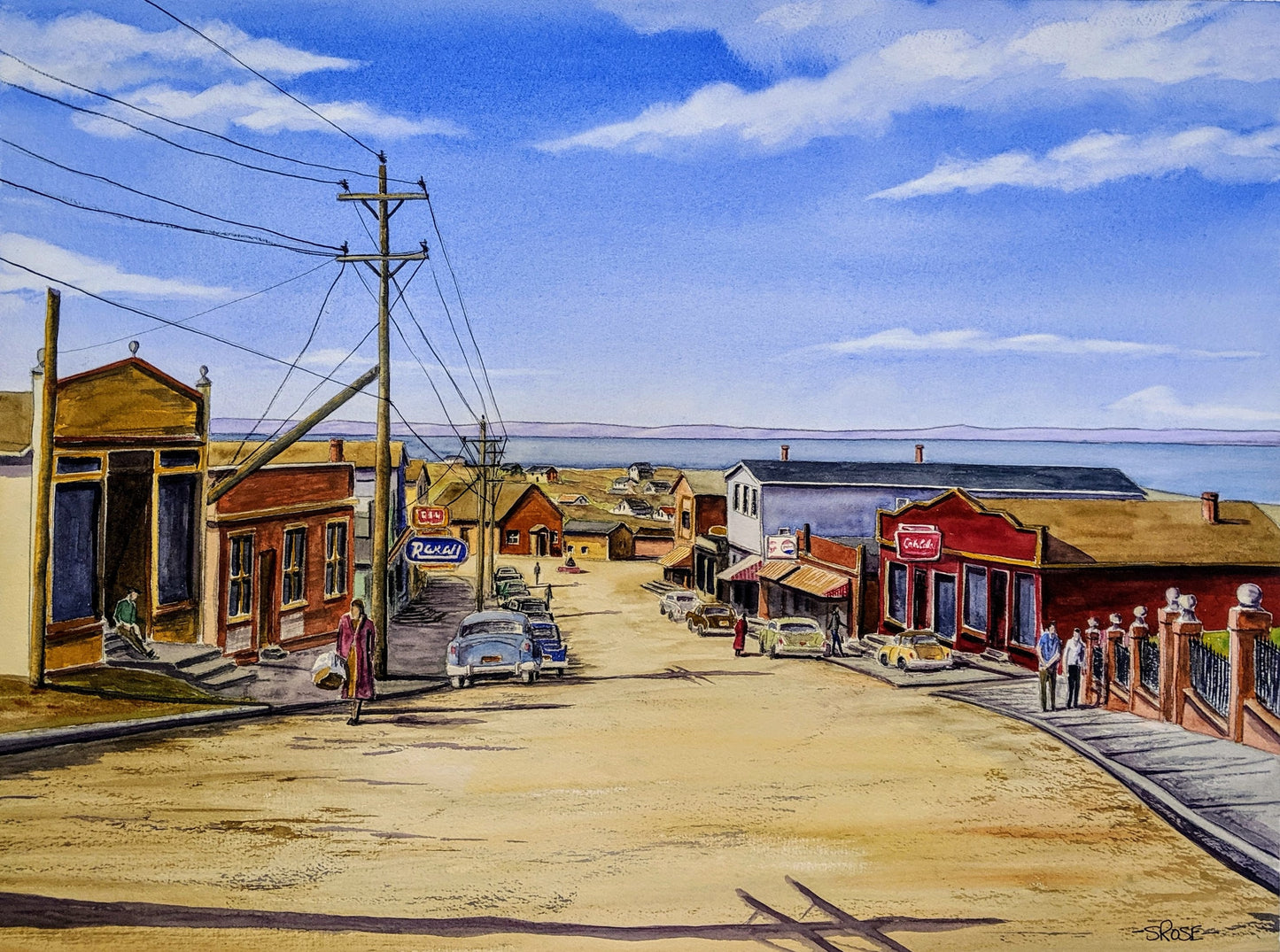 Old Town Square, Bell Island, Newfoundland (11 x 15 inch print)