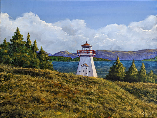 Woody Point Lighthouse (acrylic painting)