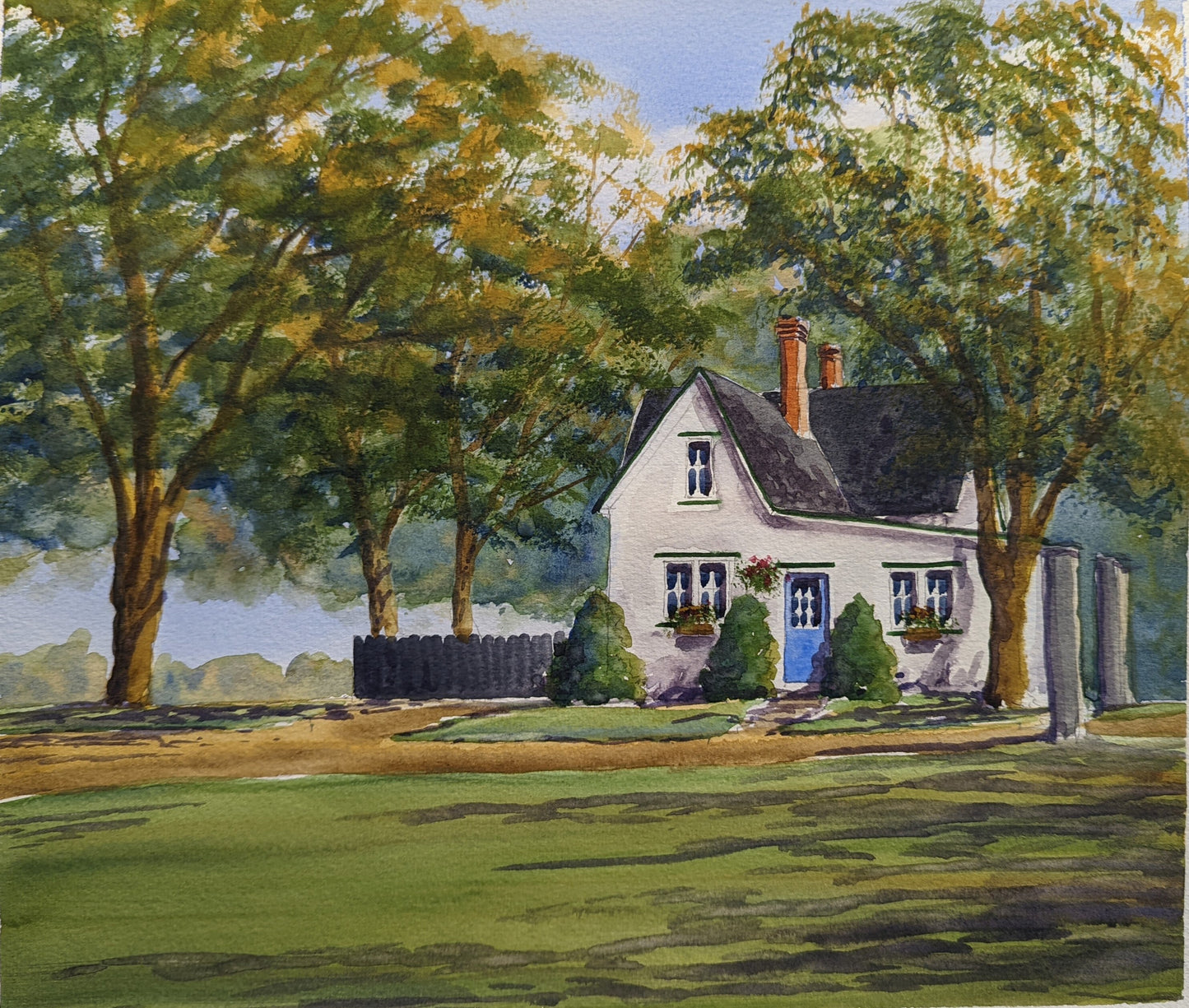 Government House Lodge, St. John's, Newfoundland (original watercolor painting)