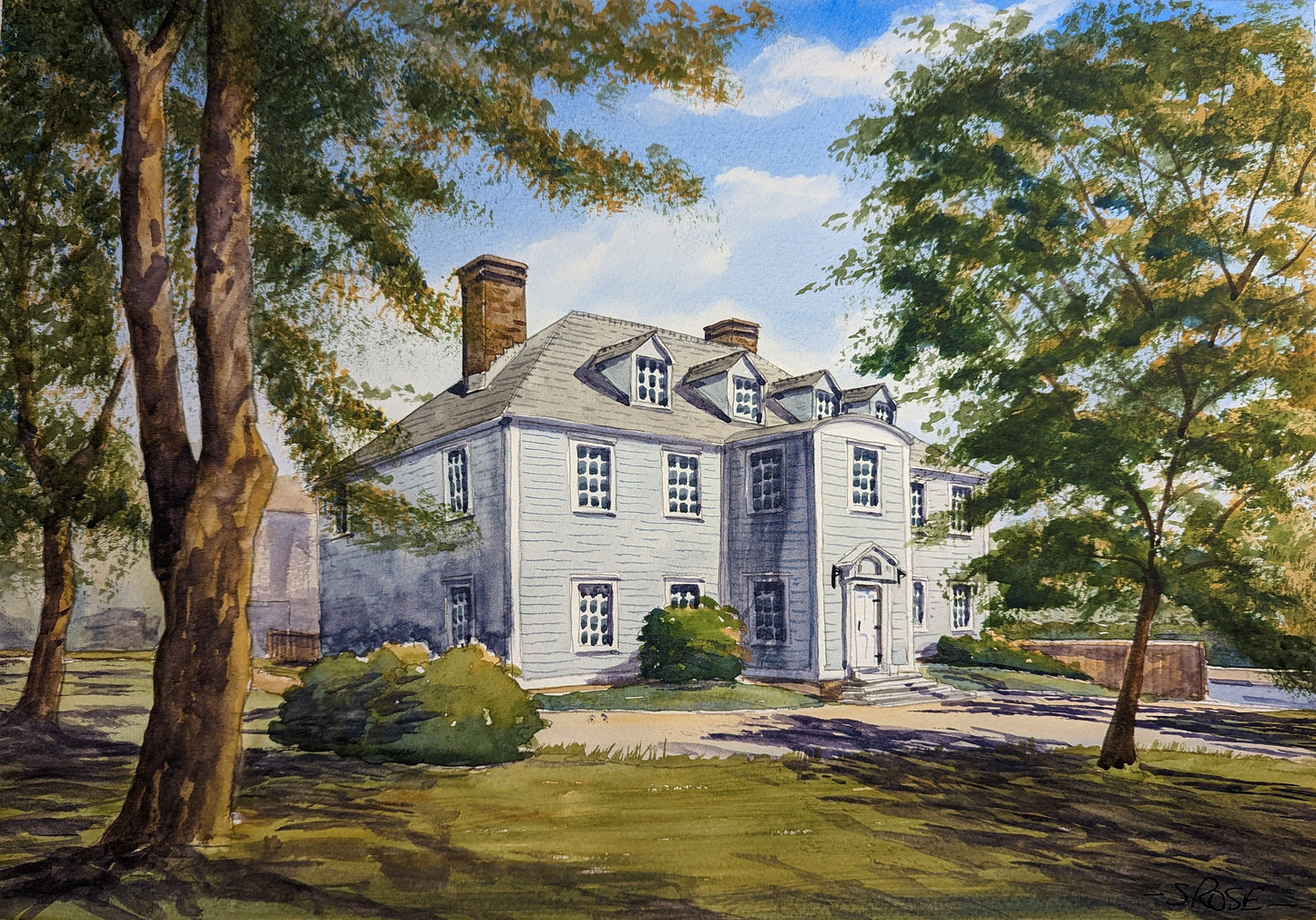 Commissariat House, St. John's, Newfoundland (original watercolor painting)