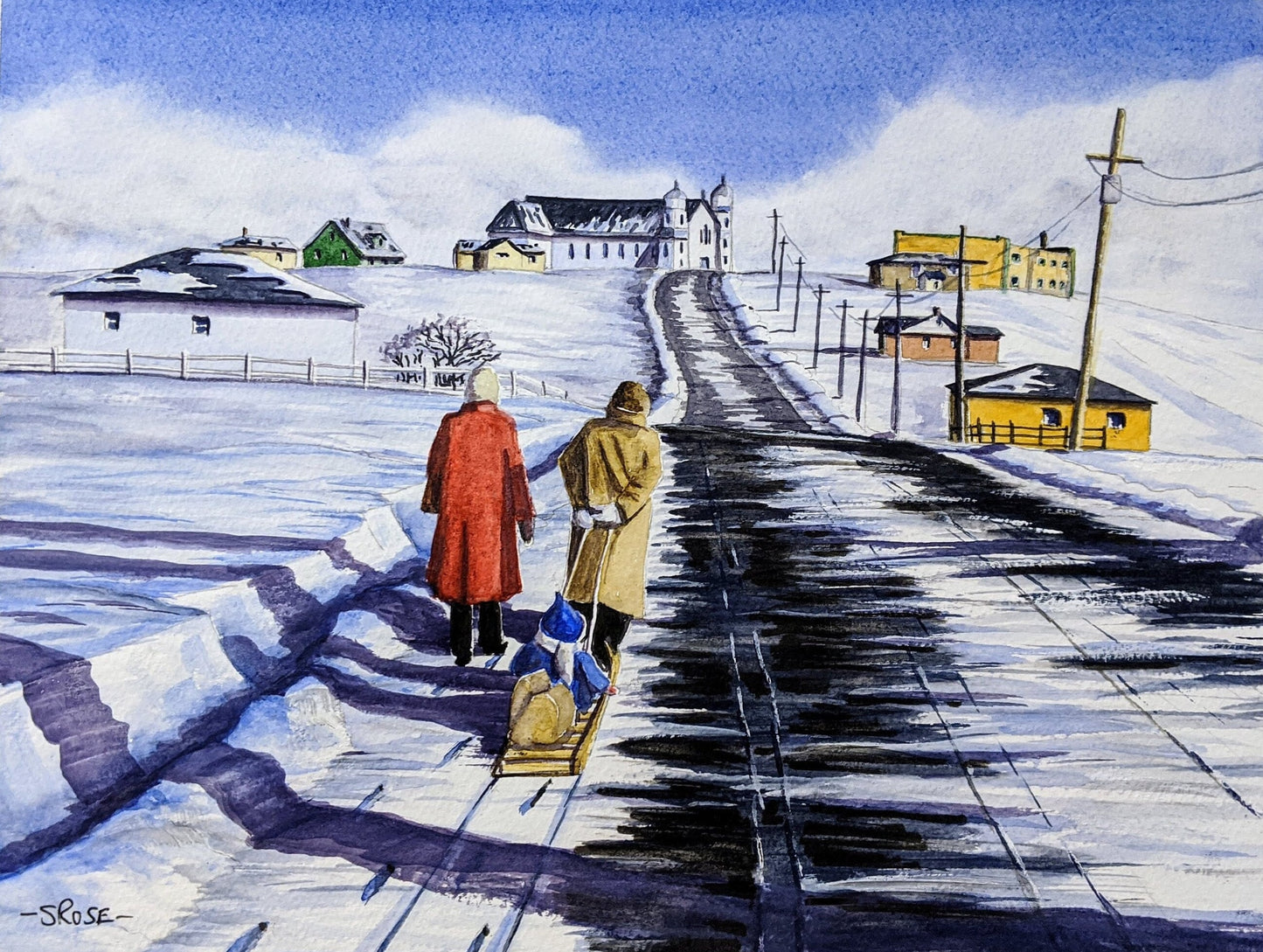 Winter Stroll, Bell Island, Newfoundland (11 x 14 inch print)